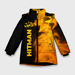 Зимняя куртка для девочки Hitman - gold gradient по-вертикали
