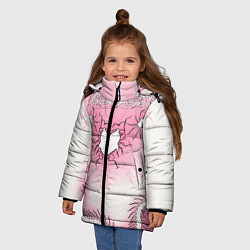 Куртка зимняя для девочки Сердце сколопендры, цвет: 3D-черный — фото 2