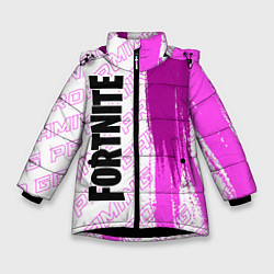 Куртка зимняя для девочки Fortnite pro gaming по-вертикали, цвет: 3D-черный