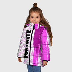 Куртка зимняя для девочки Fortnite pro gaming по-вертикали, цвет: 3D-черный — фото 2