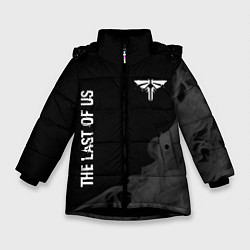 Куртка зимняя для девочки The Last Of Us glitch на темном фоне вертикально, цвет: 3D-черный