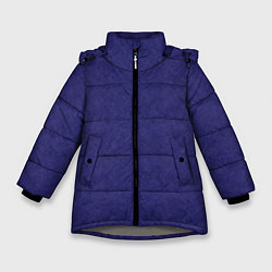 Куртка зимняя для девочки Фиолетовая текстура волнистый мех, цвет: 3D-светло-серый