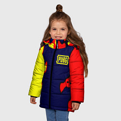 Куртка зимняя для девочки Pubg military game, цвет: 3D-светло-серый — фото 2