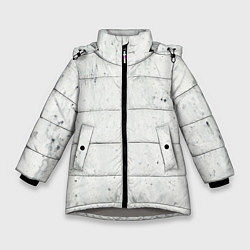 Куртка зимняя для девочки Абстрактный гранж, цвет: 3D-светло-серый