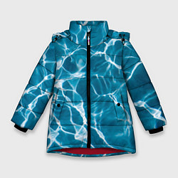 Куртка зимняя для девочки Кристально чистая вода, цвет: 3D-красный