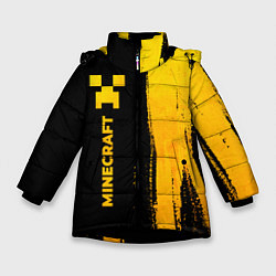 Зимняя куртка для девочки Minecraft - gold gradient по-вертикали