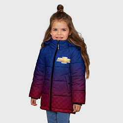 Куртка зимняя для девочки Chevrolet carbon gradient, цвет: 3D-светло-серый — фото 2