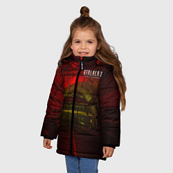 Куртка зимняя для девочки STALKER 2 подземная лаборатория, цвет: 3D-черный — фото 2