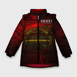 Куртка зимняя для девочки STALKER 2 подземная лаборатория, цвет: 3D-красный