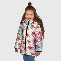 Куртка зимняя для девочки Momaland pattern, цвет: 3D-черный — фото 2