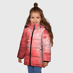 Куртка зимняя для девочки Красный гранж, цвет: 3D-черный — фото 2