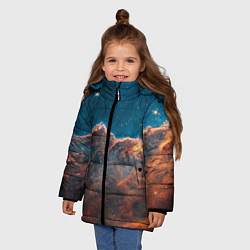 Куртка зимняя для девочки Туманность Киля наблюдаемая телескопом Уэбба, цвет: 3D-светло-серый — фото 2