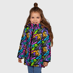 Куртка зимняя для девочки Sharp colored, цвет: 3D-черный — фото 2