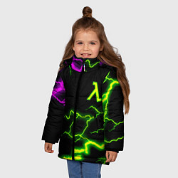 Куртка зимняя для девочки Half life atom strom, цвет: 3D-черный — фото 2