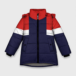 Куртка зимняя для девочки Олимпийка 90х - Ретро, цвет: 3D-светло-серый