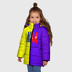 Куртка зимняя для девочки NBA sport полосы, цвет: 3D-черный — фото 2