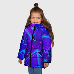 Куртка зимняя для девочки Neon Pattern colored, цвет: 3D-светло-серый — фото 2