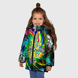 Куртка зимняя для девочки Став обнуление негатива, цвет: 3D-черный — фото 2