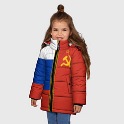 Куртка зимняя для девочки Россия и СССР, цвет: 3D-красный — фото 2