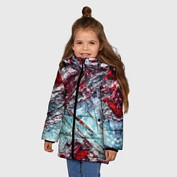 Куртка зимняя для девочки Лёд и кровь, цвет: 3D-черный — фото 2