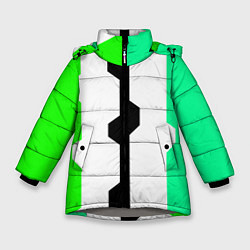 Зимняя куртка для девочки Техно линии зелёный