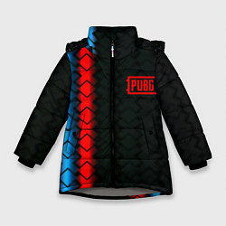 Куртка зимняя для девочки ПАБГ игровая коллекция, цвет: 3D-светло-серый