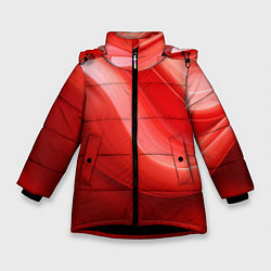 Куртка зимняя для девочки Красная волна, цвет: 3D-черный