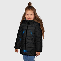 Куртка зимняя для девочки Кибер сталь, цвет: 3D-светло-серый — фото 2