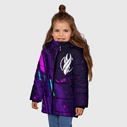 Куртка зимняя для девочки Dead Space neon gaming, цвет: 3D-черный — фото 2