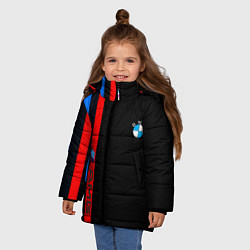 Куртка зимняя для девочки BMW amg sport, цвет: 3D-черный — фото 2