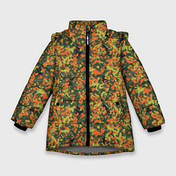 Куртка зимняя для девочки Современный пятнистый камуфляж, цвет: 3D-светло-серый
