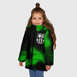 Куртка зимняя для девочки Barcelona sport halftone, цвет: 3D-черный — фото 2