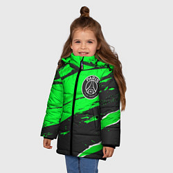 Куртка зимняя для девочки PSG sport green, цвет: 3D-черный — фото 2