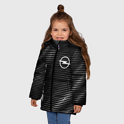 Куртка зимняя для девочки Opel sport metal, цвет: 3D-черный — фото 2