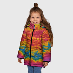 Куртка зимняя для девочки Тай-даечка, цвет: 3D-светло-серый — фото 2