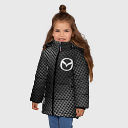 Куртка зимняя для девочки Mazda sport carbon, цвет: 3D-черный — фото 2