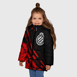 Куртка зимняя для девочки Club Brugge sport grunge, цвет: 3D-красный — фото 2