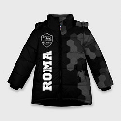Зимняя куртка для девочки Roma sport на темном фоне по-вертикали