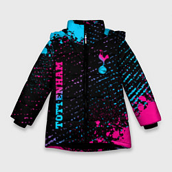 Куртка зимняя для девочки Tottenham - neon gradient вертикально, цвет: 3D-черный