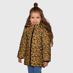 Куртка зимняя для девочки Камуфляж победы, цвет: 3D-черный — фото 2