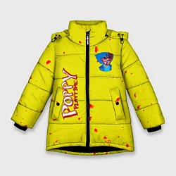 Куртка зимняя для девочки Poppy Playtime Хагги Вагги монстр, цвет: 3D-черный
