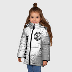 Куртка зимняя для девочки Inter sport на светлом фоне вертикально, цвет: 3D-черный — фото 2