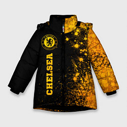 Зимняя куртка для девочки Chelsea - gold gradient по-вертикали