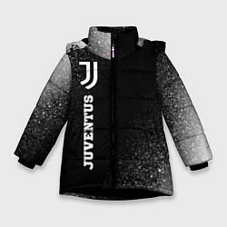 Зимняя куртка для девочки Juventus sport на темном фоне по-вертикали