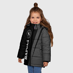 Куртка зимняя для девочки Napoli sport на темном фоне по-вертикали, цвет: 3D-черный — фото 2