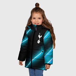Куртка зимняя для девочки Tottenham неоновые лампы, цвет: 3D-черный — фото 2