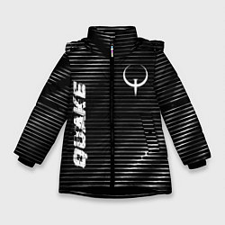 Куртка зимняя для девочки Quake metal game lines, цвет: 3D-черный