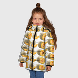 Куртка зимняя для девочки Дыни чунжуйские, цвет: 3D-светло-серый — фото 2