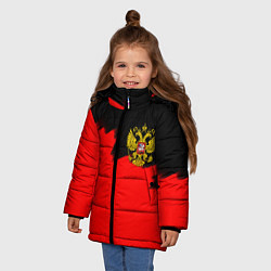 Куртка зимняя для девочки Россия красные краски, цвет: 3D-красный — фото 2