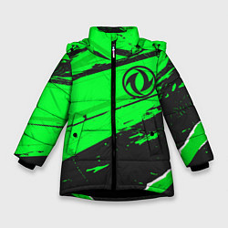 Куртка зимняя для девочки Dongfeng sport green, цвет: 3D-черный